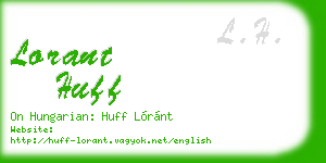 lorant huff business card