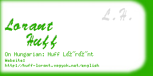 lorant huff business card